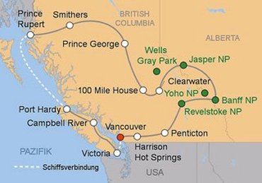 Reise Route
