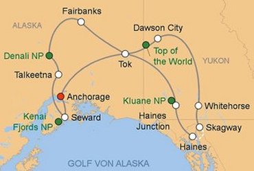 Reise Route