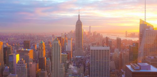 USA Reise - New York bei Sonnenuntergang