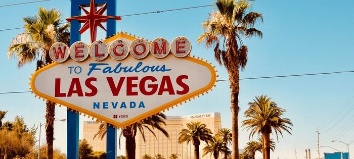 USA Reise - Las Vegas Schild