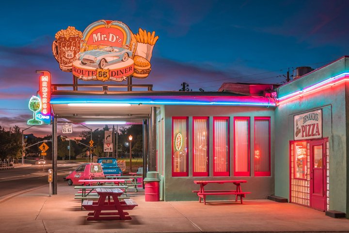 Klassischen amerikanisches Diner an der Route 66