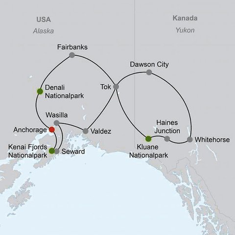 Kanada Reise - Highlights Alaska und Yukon