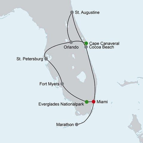 florida-sunshine-state-und-beach-map