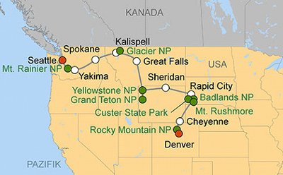 Reise Route