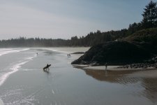 Kanada Reise - Surfer im Long Beach, Pacific Rim Nationalpark