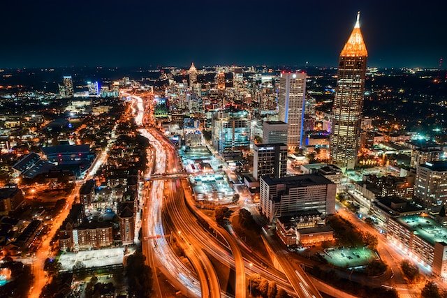 USA Reise - Atlanta bei Nacht