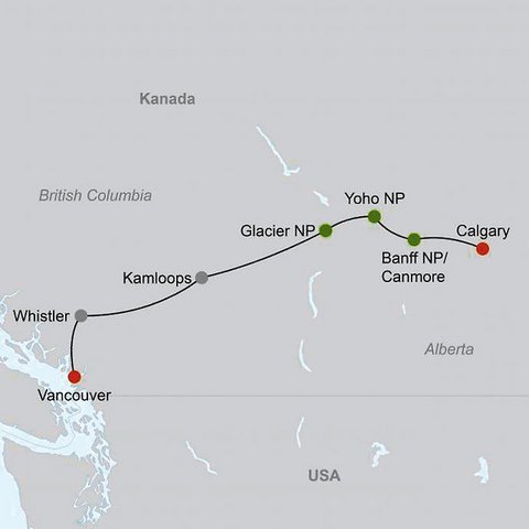 Kanada Reise : Western Journey