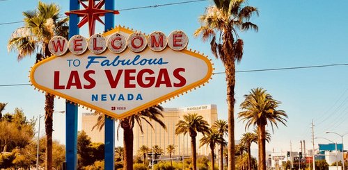 USA Reise - Las Vegas Schild