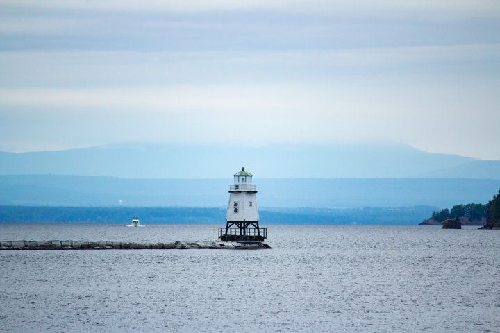 USA Reise - Burlington Breakwater North Lighthouse