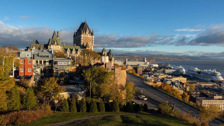 Skyline von Quebec City Blick über eine traditionelle Stadt