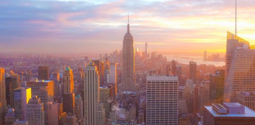 USA Reise - New York bei Sonnenuntergang